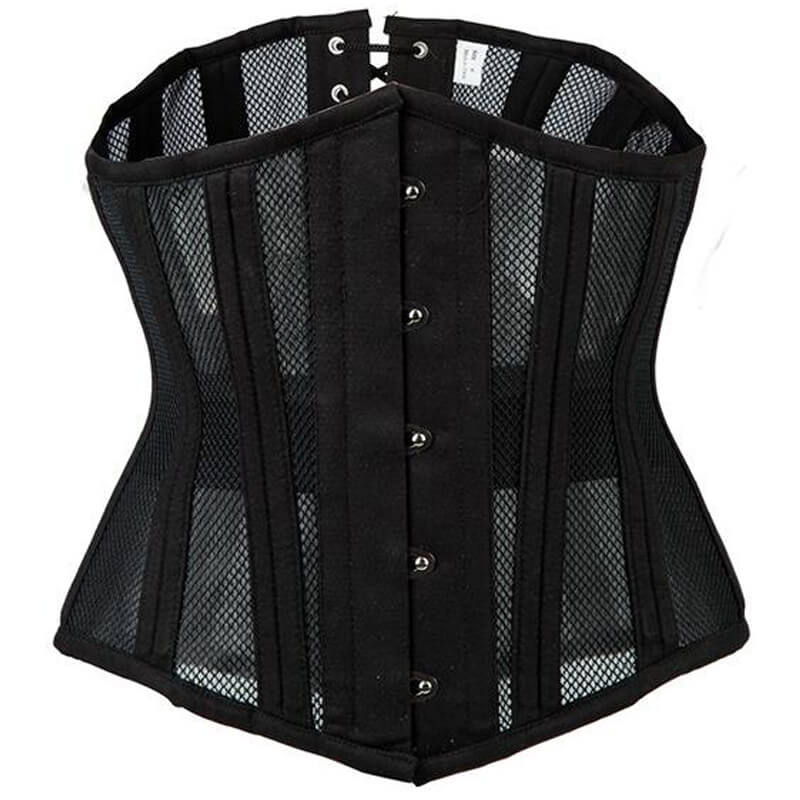 Black mesh waist taming underbust corset Transparent and sexy corset ...