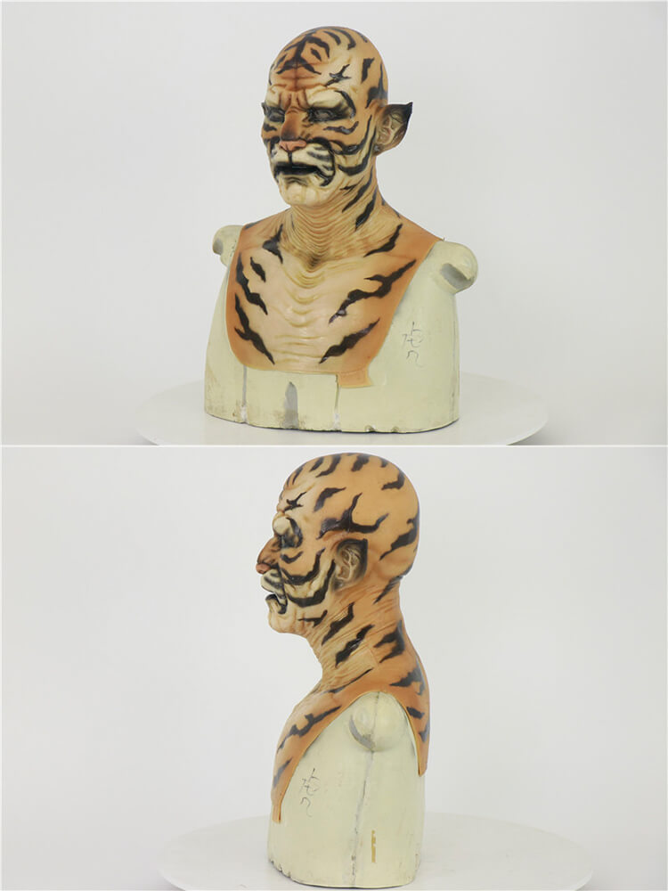 Tiger Cosplay Mask Full Face Mask Realistic Silicone Monsters Mask High