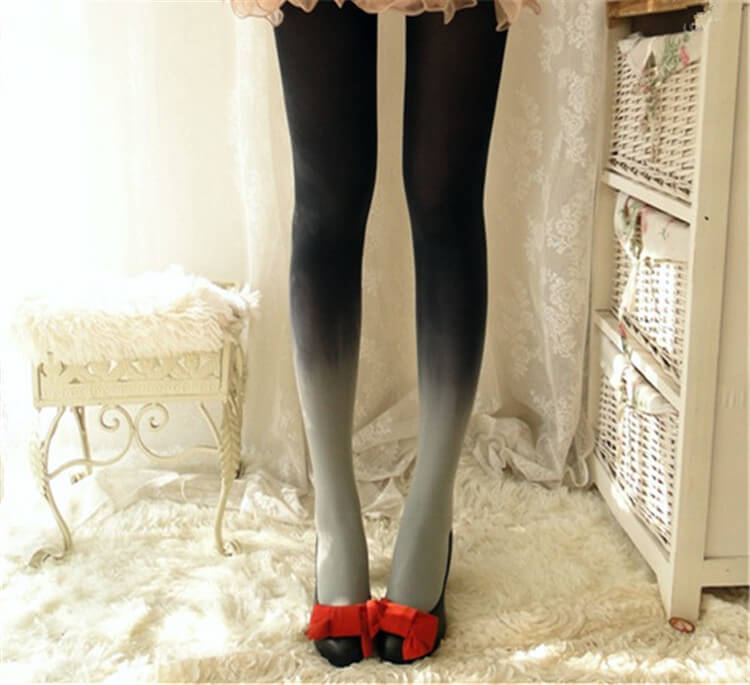 Sexy pantyhose gradient color in velvet Stockings warm & charming many ...