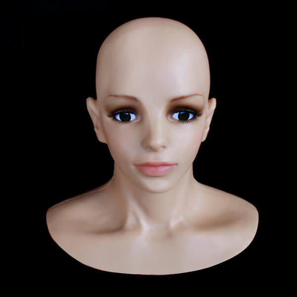 Crossdresser silicone face mask for transvestites Full head mask with ...