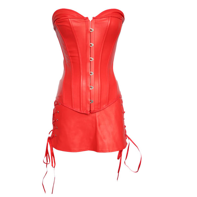 Simple and sexy woman longline corset in PU for waist taming Soft and ...