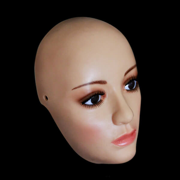 Mask silicone woman for transvestites Face mask of feminization with ...