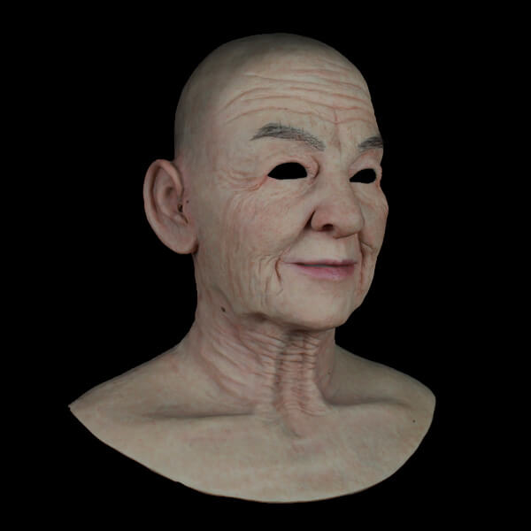 Realistic Full Head Mask Of Old Lady In Sicilone Female